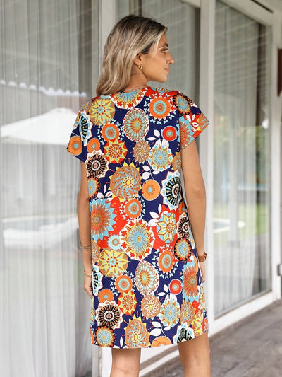 Sommerliches Blumenkleid für Frauen - Mehrfarbig