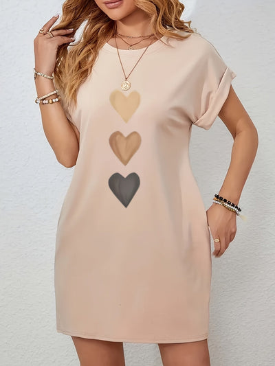 Everyday Damenkleid mit Herzmotiv und Fledermausärmeln