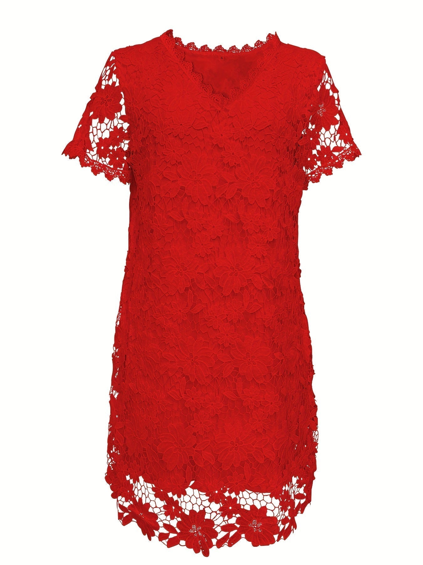 Spitzenkleid mit Ausschnitt Elegantes Kleid für Partys und Bankette