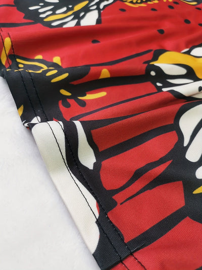 Enges Kleid mit farbigem Marmormuster