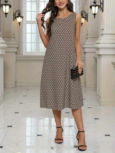 Kleid mit Tasche und Allover-Muster – Ideal für Frühling und Sommer