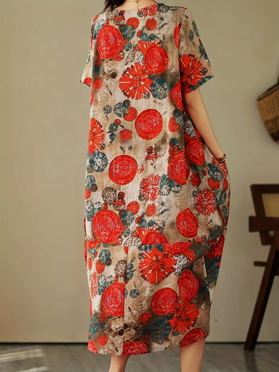 Leinen Sommerkleid mit Print – Locker und Luftig