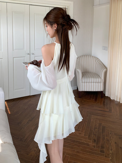 Stylisches ärmelloses Damenkleid mit Neckholder-Ausschnitt