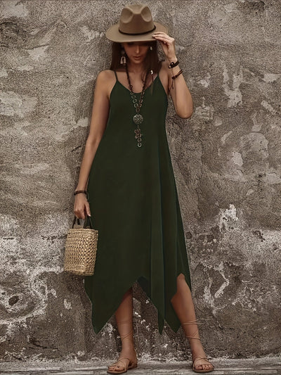 Trägerkleid mit asymmetrischem Saum – Sommerliche Leichtigkeit und Stil