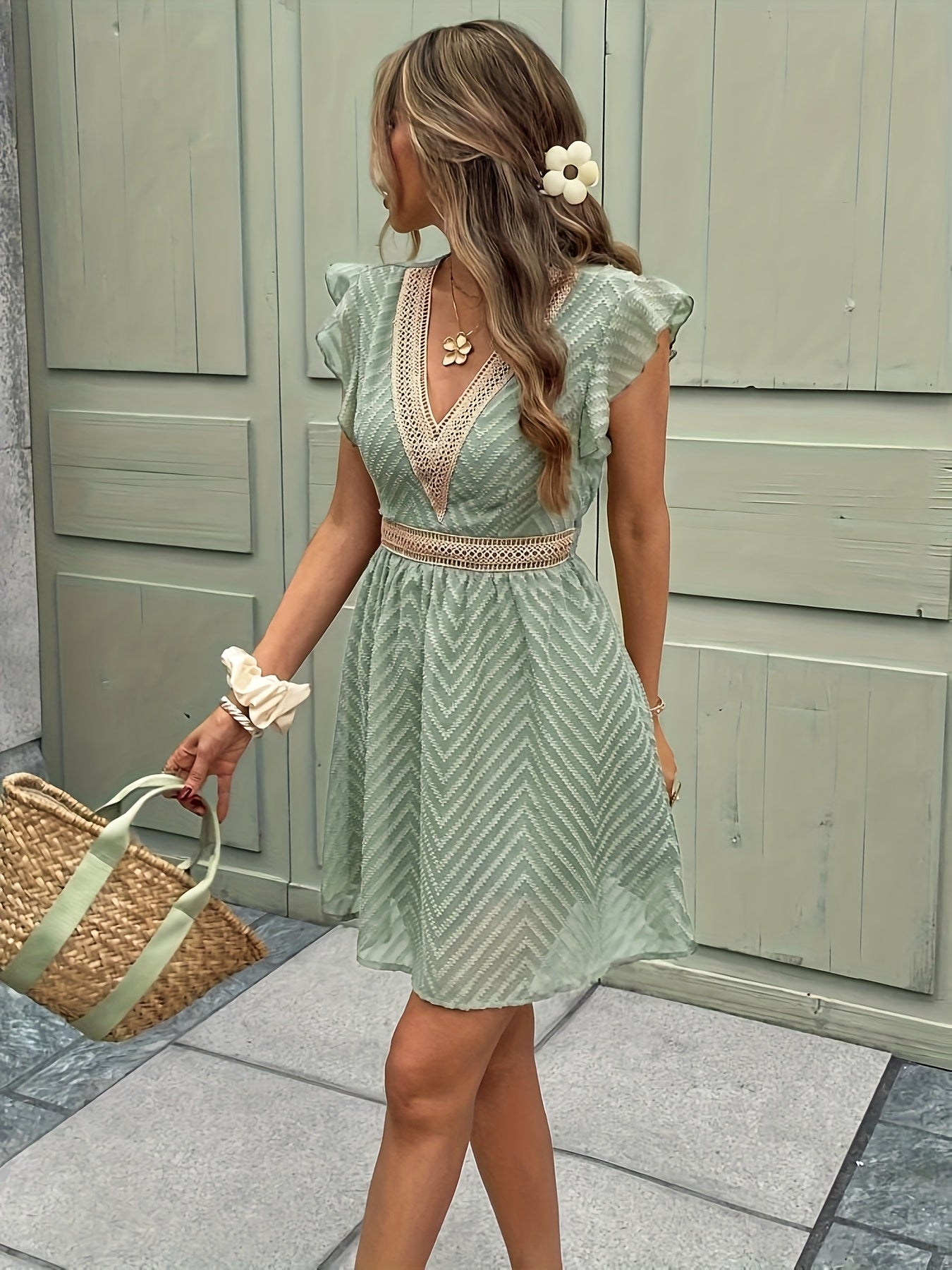 Sommerkleid im Bridgerton-Stil mit Taillenbindung für Damen