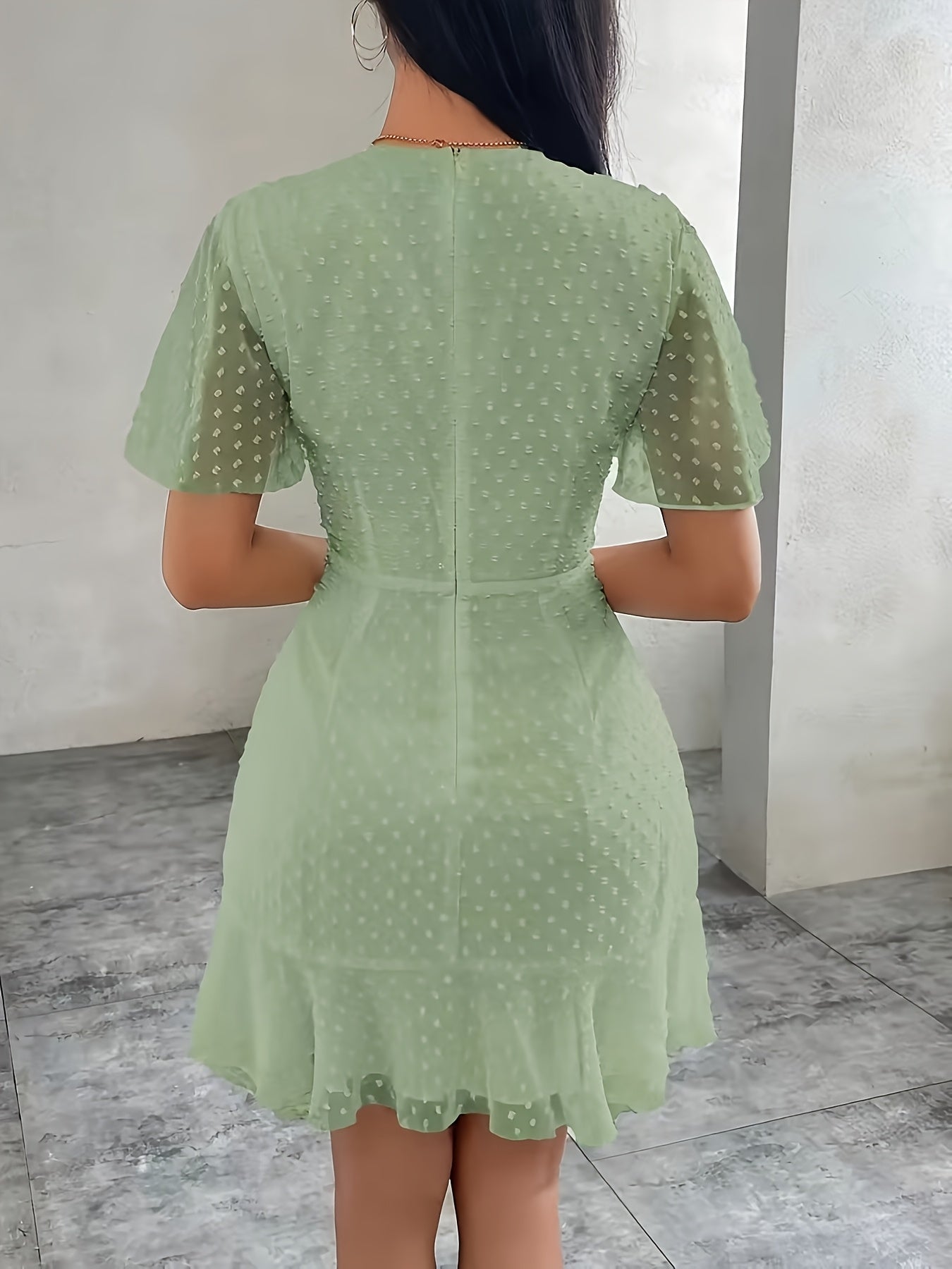 Boho-Midikleid mit Spitze und Stickerei – Sommerlich, Mintweiß, Lässig und Elegant zugleich