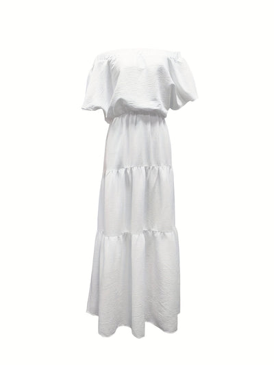 Sommerkleid mit offenen Schultern - Schlichter Chic