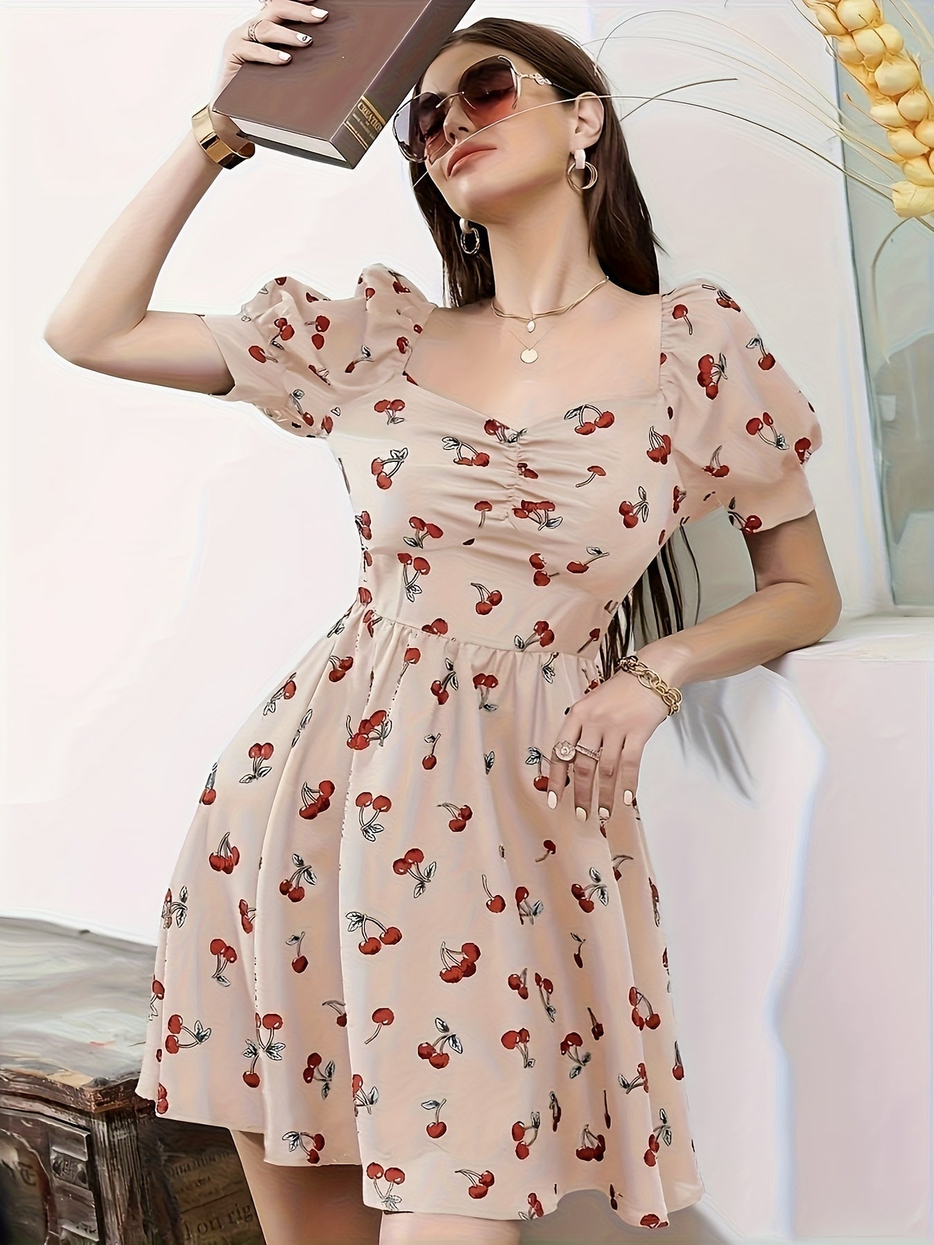 Elegantes Kleid mit Muster –Sommermode