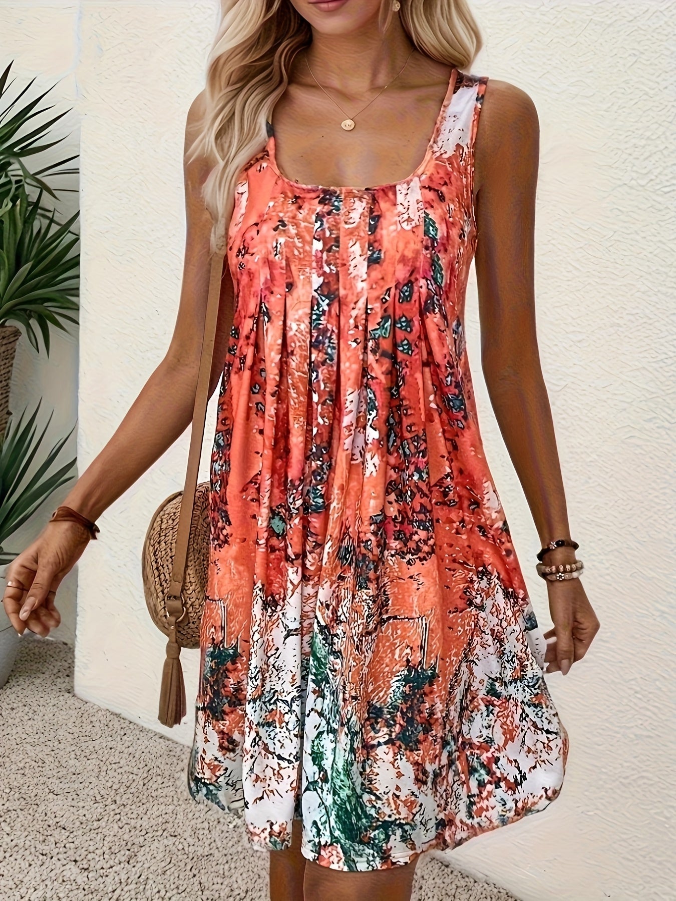 Frühling/Sommer Damen Tropical Floral Kleid