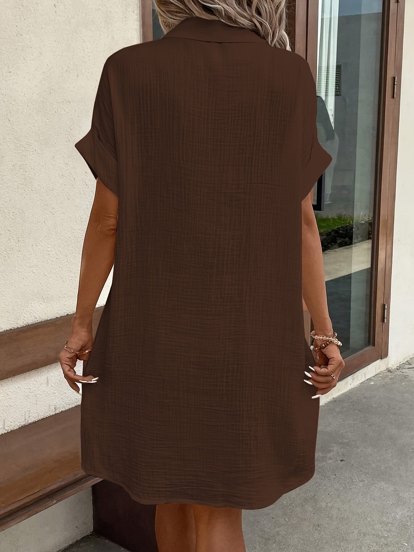 Damentunika mit Kragen und Taschen – Verschiedene Farben