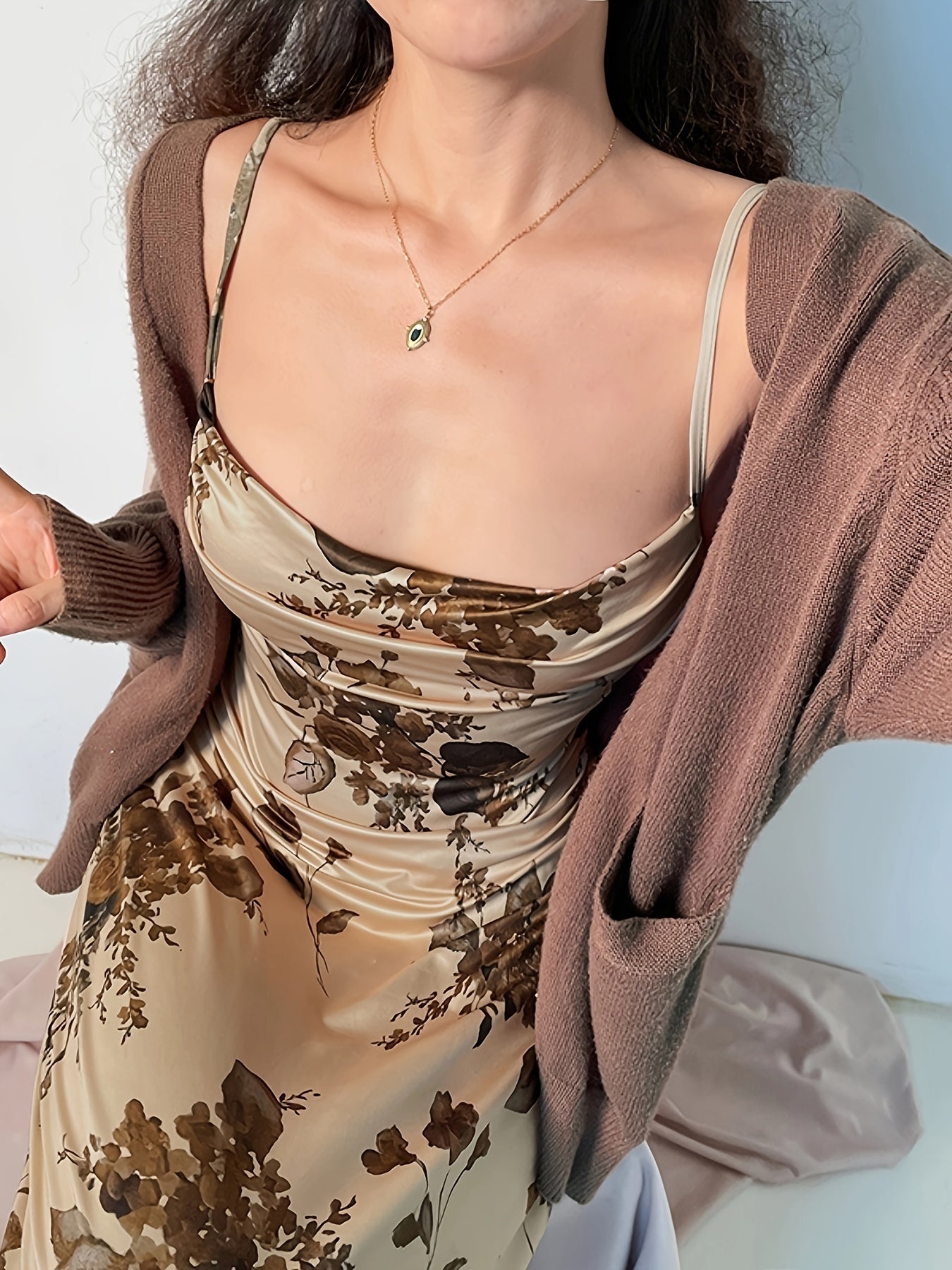 Sexy Bodycon Kleid mit dünnen Trägern – Mehrfarbig