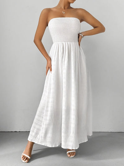 Langes trägerloses Maxikleid für Frauen - klassisch und stilvoll