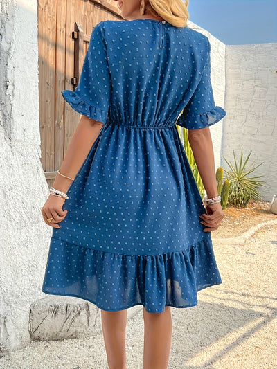 Stilvolle Sommerkleider Mandarin Rot und Blau