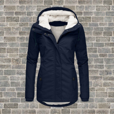 Gefütterte Winterjacke mit Kapuze