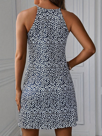 Elegantes Blumen-Halterkleid für Damen