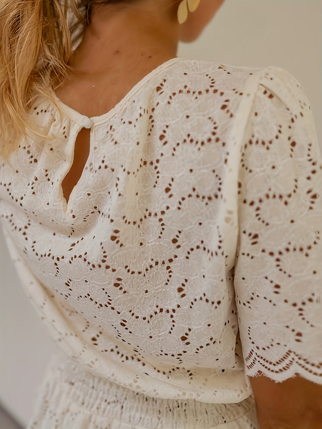 Apricot A-Linie Sommerkleid lässig luftig, das die Taille betont