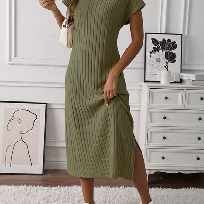 Damen Midikleid mit V-Ausschnitt Elegant und Bequem