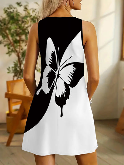 Damen Sommerkleid mit Blumenmuster - Bodycon