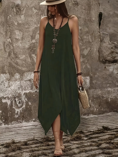 Trägerkleid mit asymmetrischem Saum – Sommerliche Leichtigkeit und Stil
