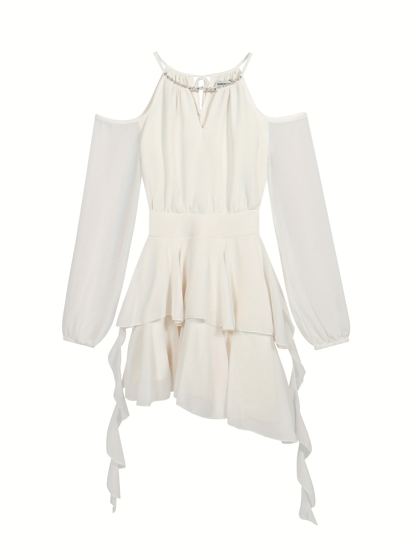 Stylisches ärmelloses Damenkleid mit Neckholder-Ausschnitt