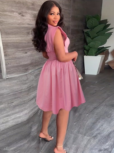 Elegantes ärmelloses Damenkleid – Slim Fit, knielang