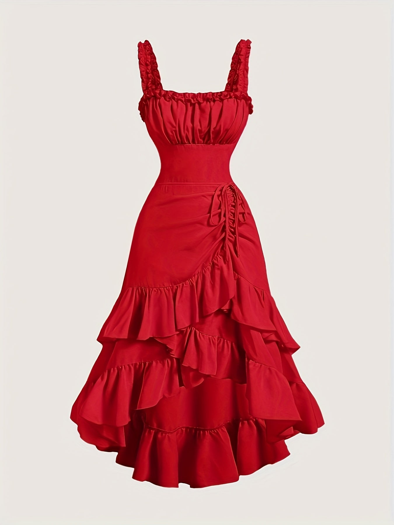Elegantes asymmetrisches Polyesterkleid - perfekt für Frühling/Sommer