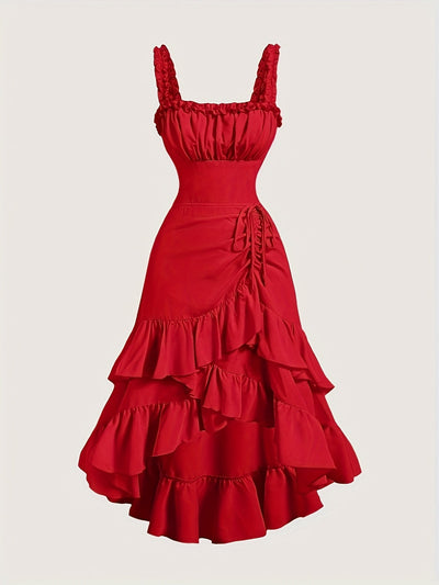 Elegantes asymmetrisches Polyesterkleid - perfekt für Frühling/Sommer