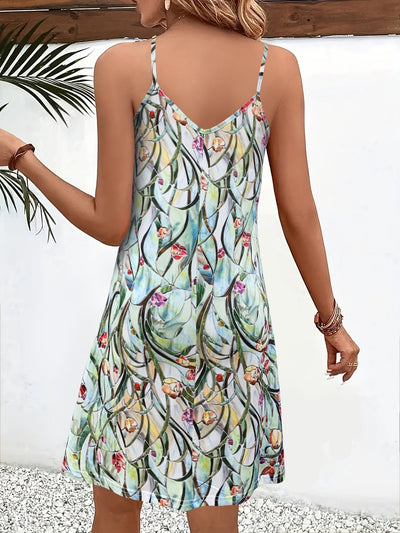 Florales Midikleid mit frechem Ausschnitt - Für Frauen