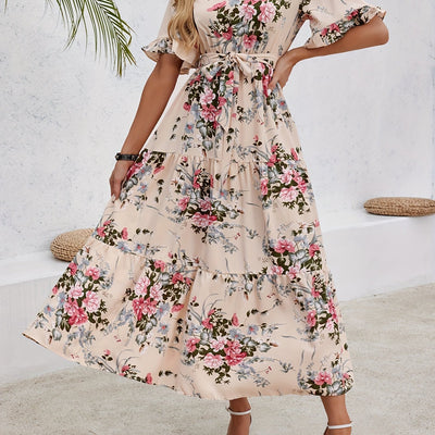 Elegantes Kleid mit und Taillenbindung
