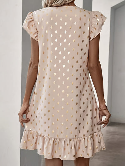 Schimmerndes Print- und Rüschenkleid Elegant für den Sommer