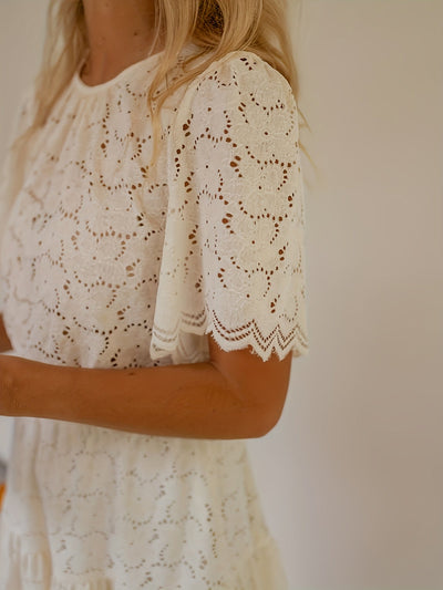 Apricot A-Linie Sommerkleid lässig luftig, das die Taille betont