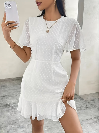 Boho-Midikleid mit Spitze und Stickerei – Sommerlich, Mintweiß, Lässig und Elegant zugleich