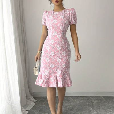 Sommerkleid mit Blumenmuster Elegantes leichtes Freizeitkleid