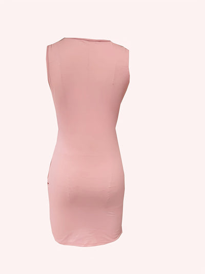 Tailliertes Polyester-Damenkleid