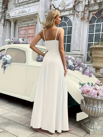 Maxikleid mit nackten Schultern Sommerliche Eleganz mit Ruchane-Details