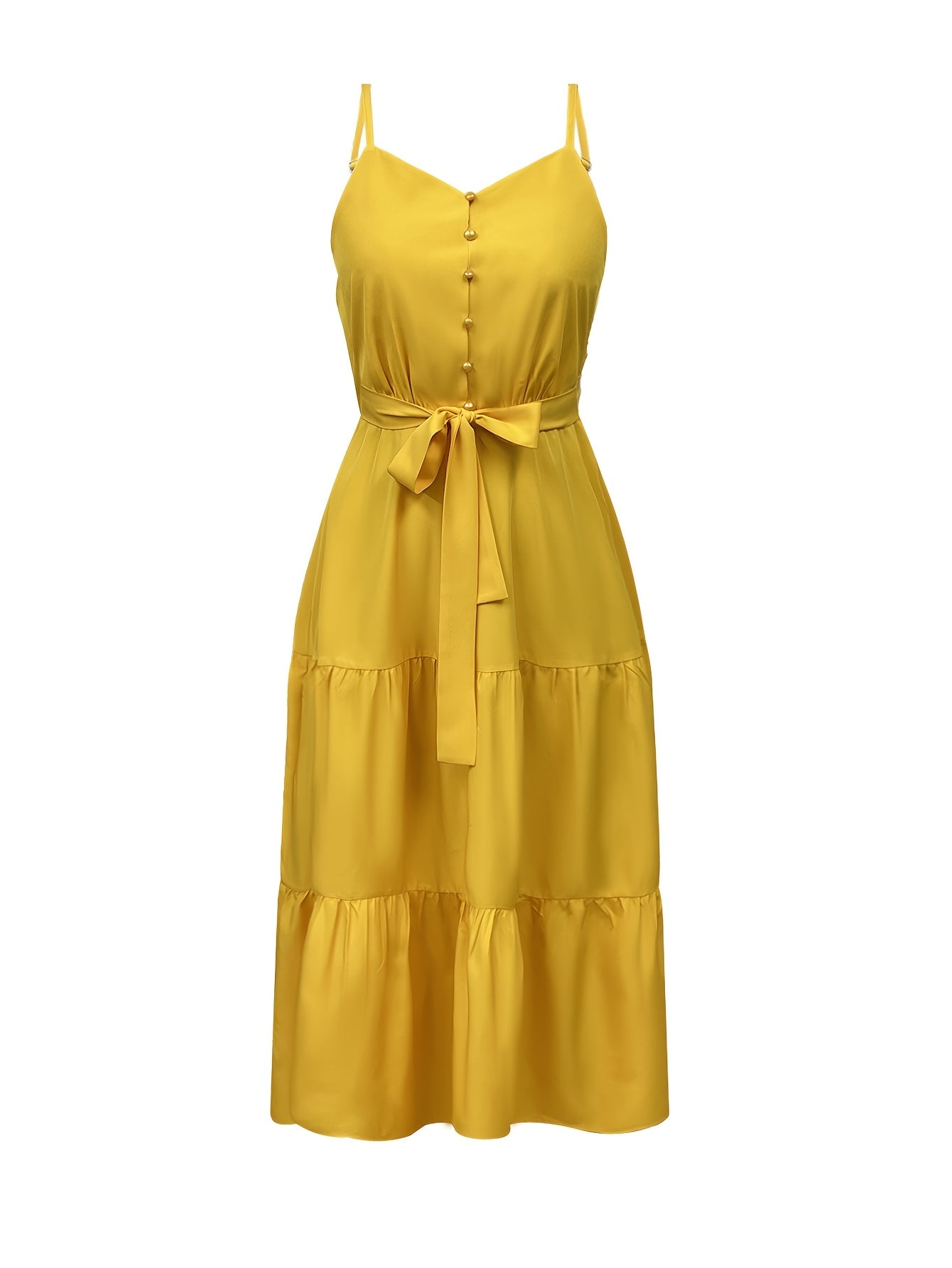 Elegantes Gelbes Sommer Maxikleid für Frauen