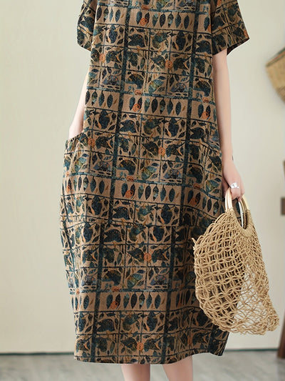 Leinen Sommerkleid mit Print – Locker und Luftig