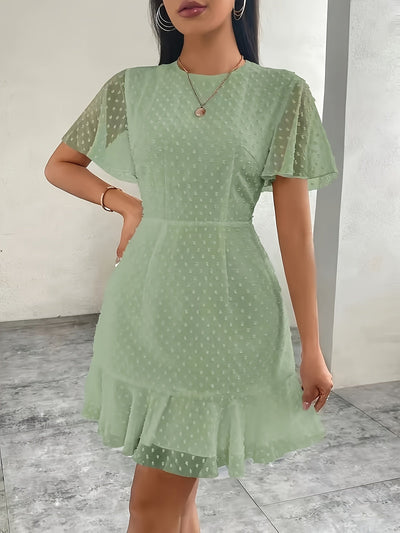 Boho-Midikleid mit Spitze und Stickerei – Sommerlich, Mintweiß, Lässig und Elegant zugleich