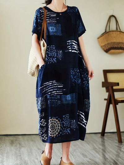 Leinen Sommerkleid mit Print – Locker und Luftig