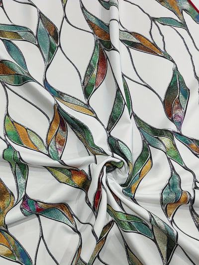 Damen Midi-Kleid im Blätter-Muster