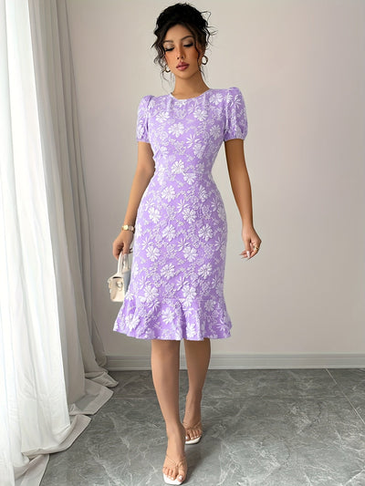 Sommerkleid mit Blumenmuster Elegantes leichtes Freizeitkleid