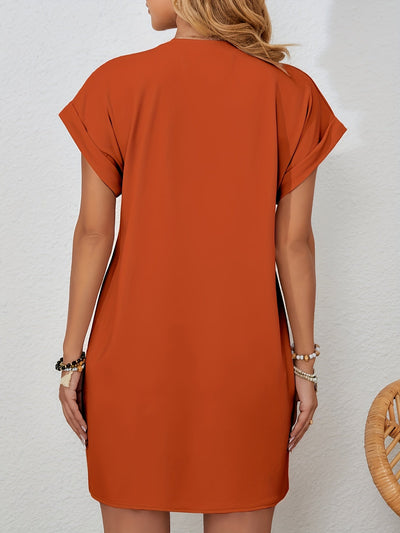 Kleid mit Blumenprint und Rundhalsausschnitt – Ideal für Frühling und Sommer