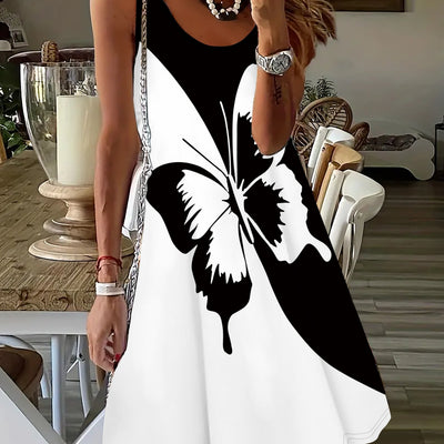 Damen Sommerkleid mit Blumenmuster - Bodycon