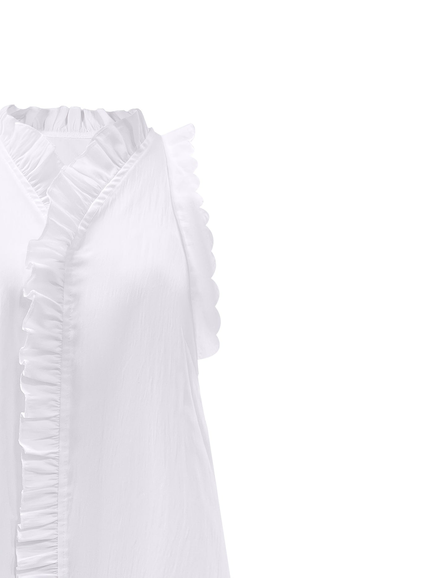 Ärmelloses Sommerkleid aus eleganter rosa-weißer Spitze und Plissee