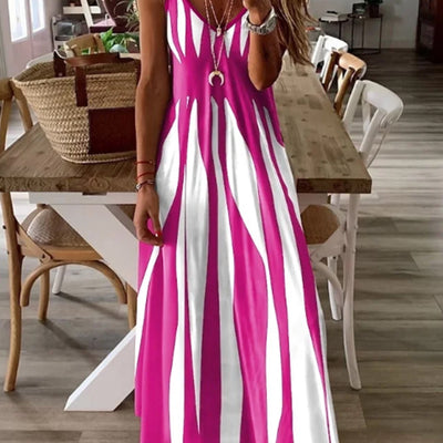Elegantes Trägerkleid mit V-Ausschnitt