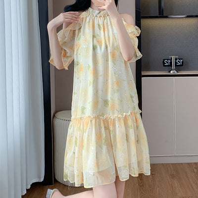 Pariser Charme - Schickes Sommerkleid mit Blumenmuster für Frauen