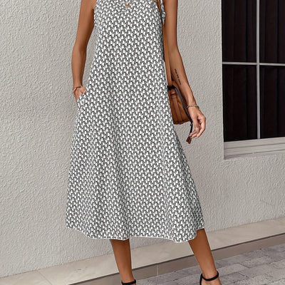Kleid mit Tasche und Allover-Muster – Ideal für Frühling und Sommer