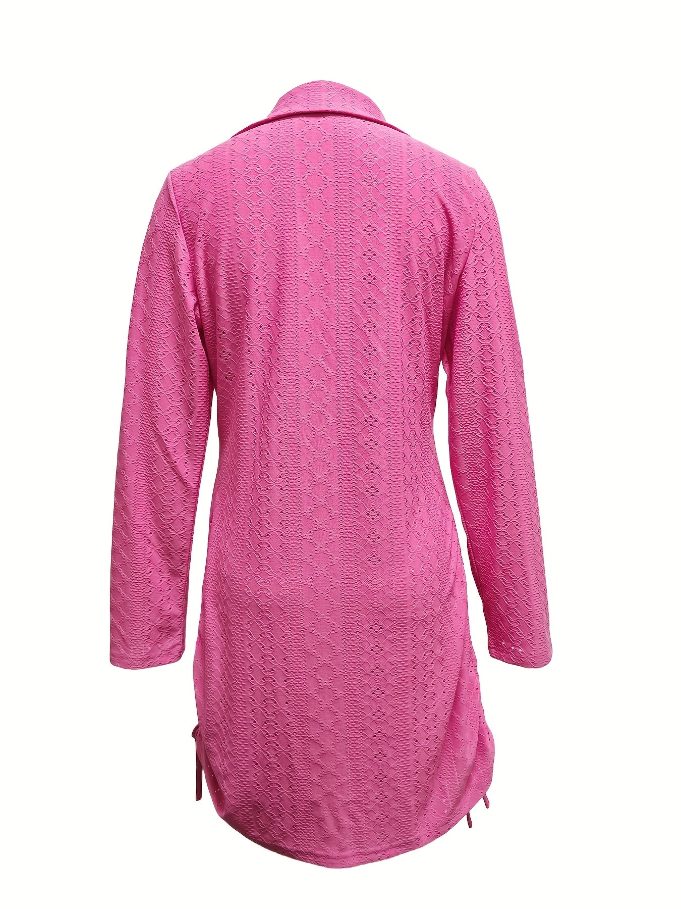 Elegantes Kleid mit Falten und Spitzen Perforiertes Muster Viele Farben