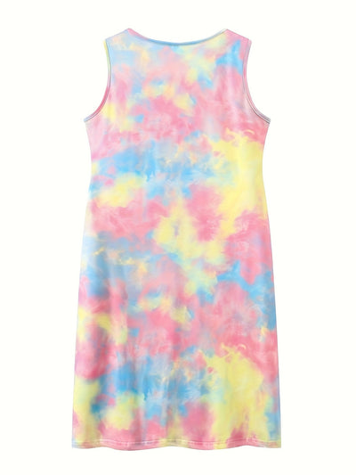 Elegantes ärmelloses Plissee-Kleid im floralen Stil für den Sommer