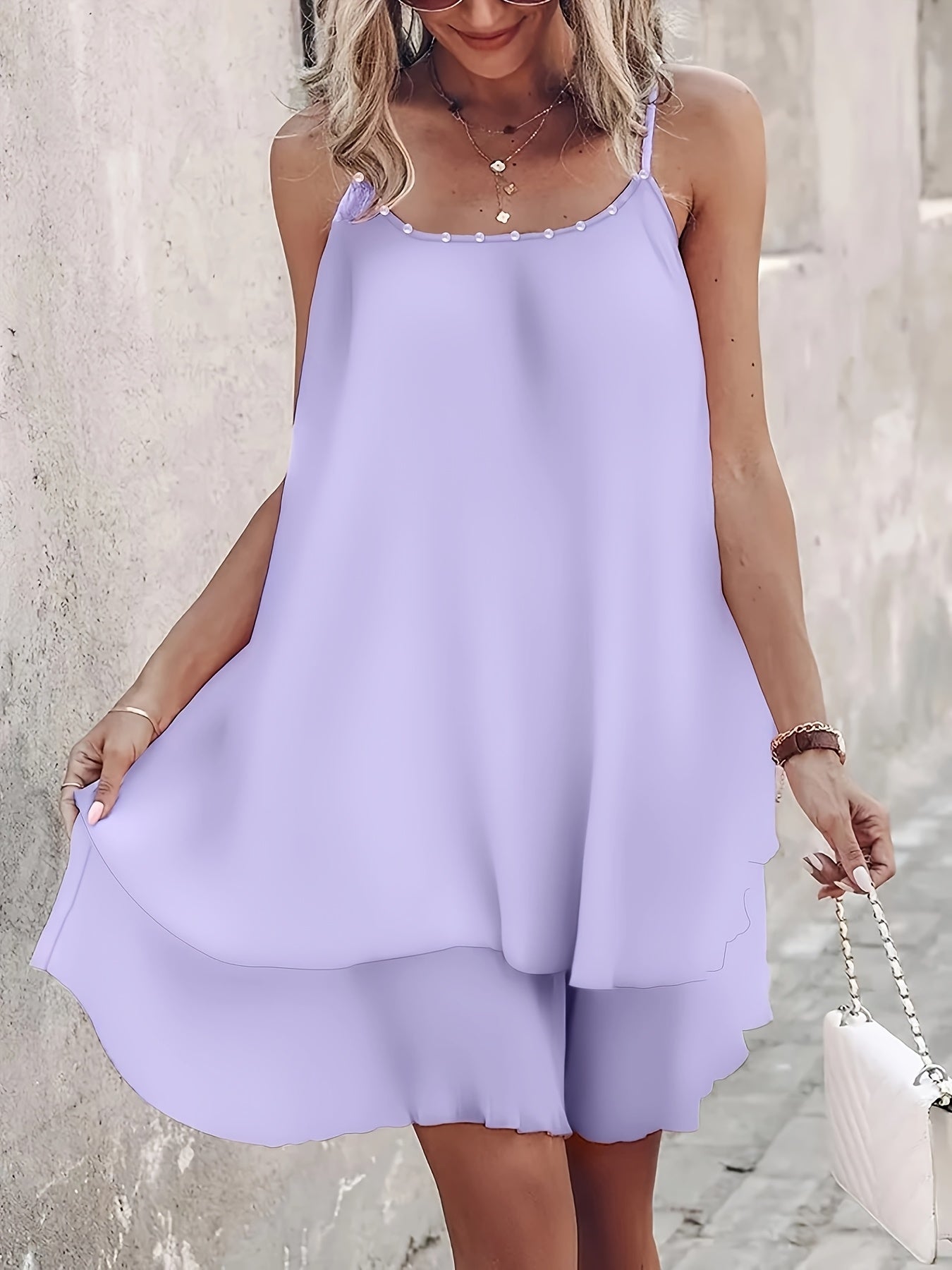 Tüllkleid mit Perlen - Leicht und elegant geschichtet